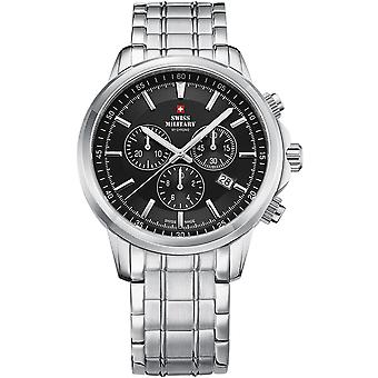 Swiss Military Swiss Quartz Analog Man Watch with SM34052.01 Stainless Steel Bracelet