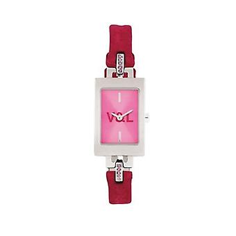 V & l tempo Neem uw horloge tijd voor Quartz analoge vrouw met Cowskin armband VL006602