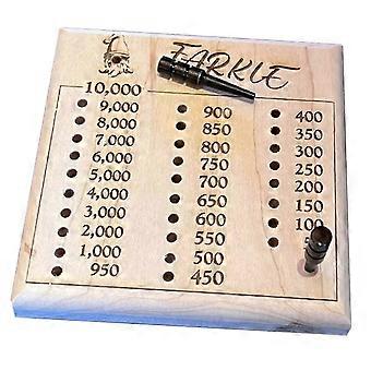 Bandeja compacta de madera para los dados del juego Farkle.