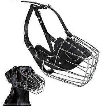Metal Basket Muzzle for Great Dane - Extra Large, Breathable, Drinkable, Anti-Biting Design-bhkj
