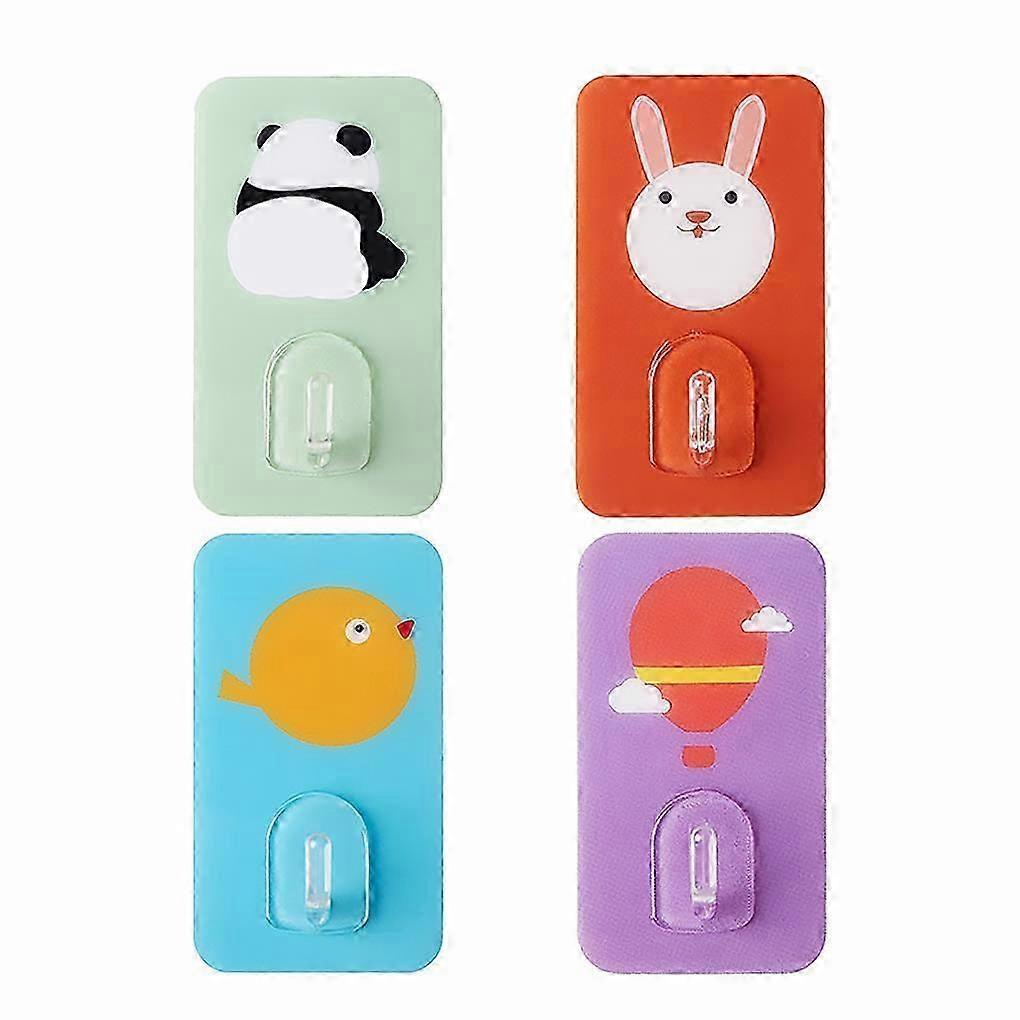 10Pcs Multi-Surface Cartoon Wall Hooks