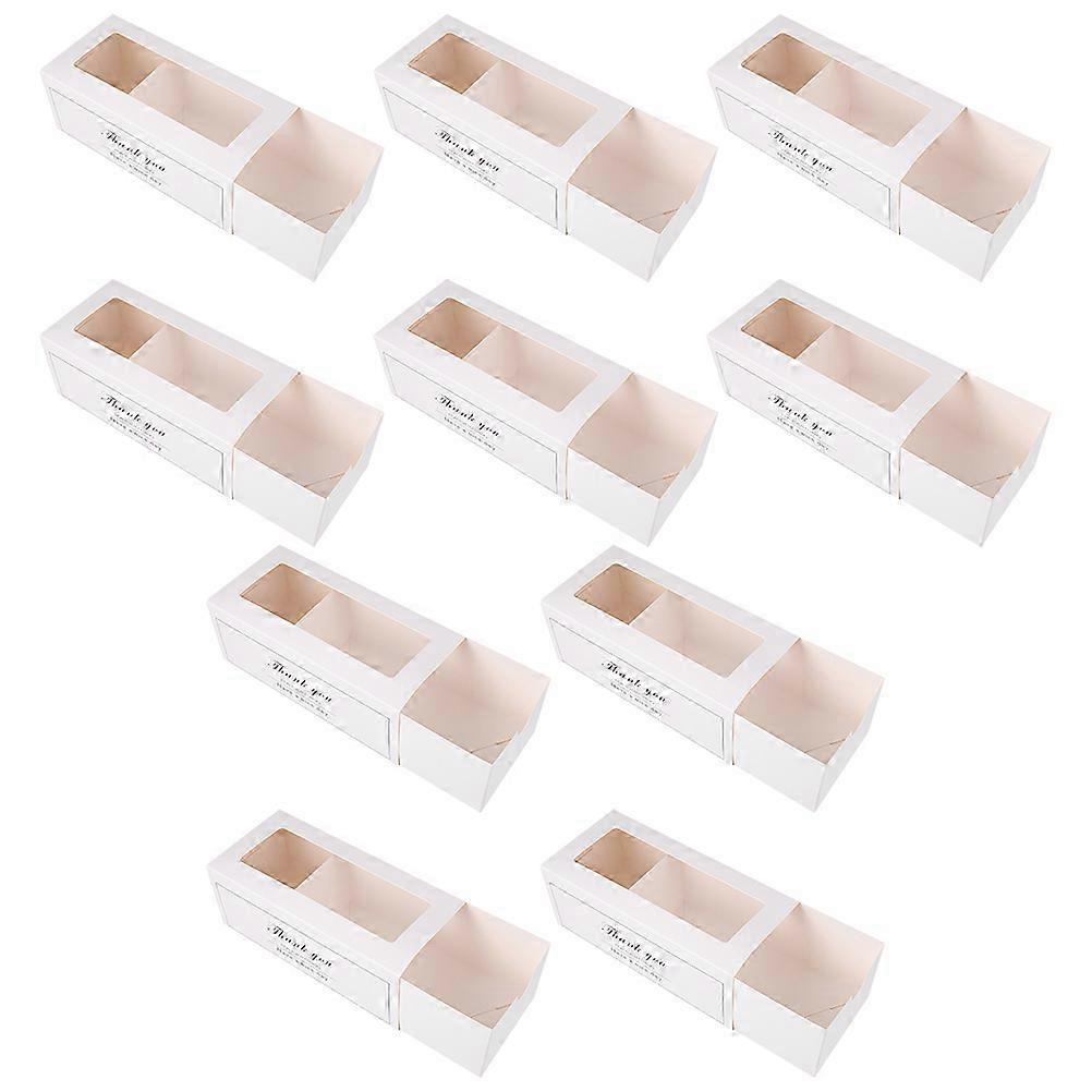 White Egg Roll Cake Packaging Box compatible with Storage 1Set Paper Dessert Boxes