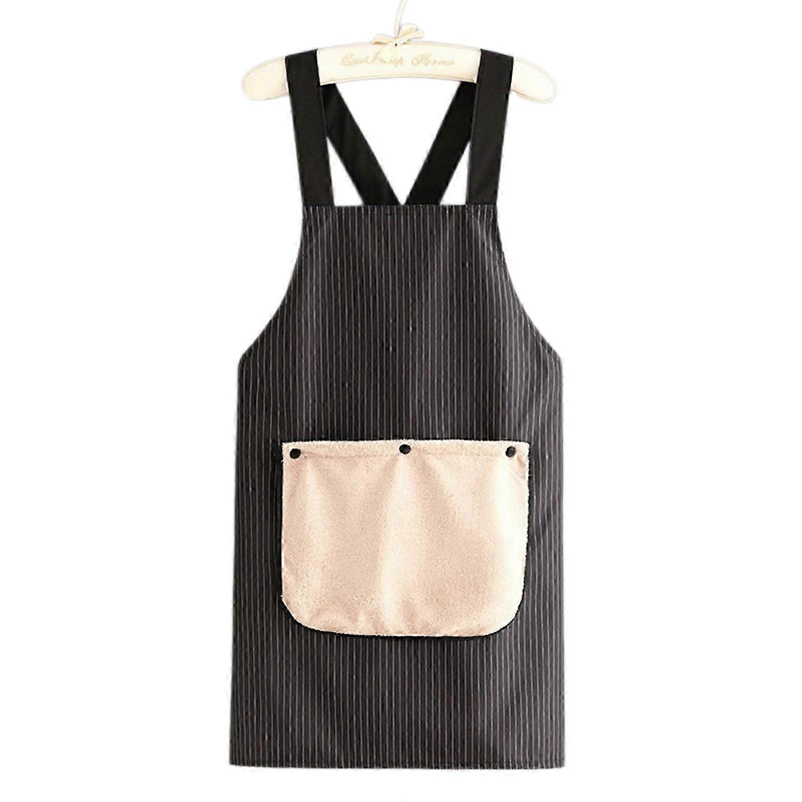Waterproof Apron with Snap-On Towel & Pockets