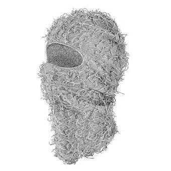 Ski Mask Distressed Full Face Knitted Fuzzy Yeat Shiesty Distress Mask for Men Women Gray