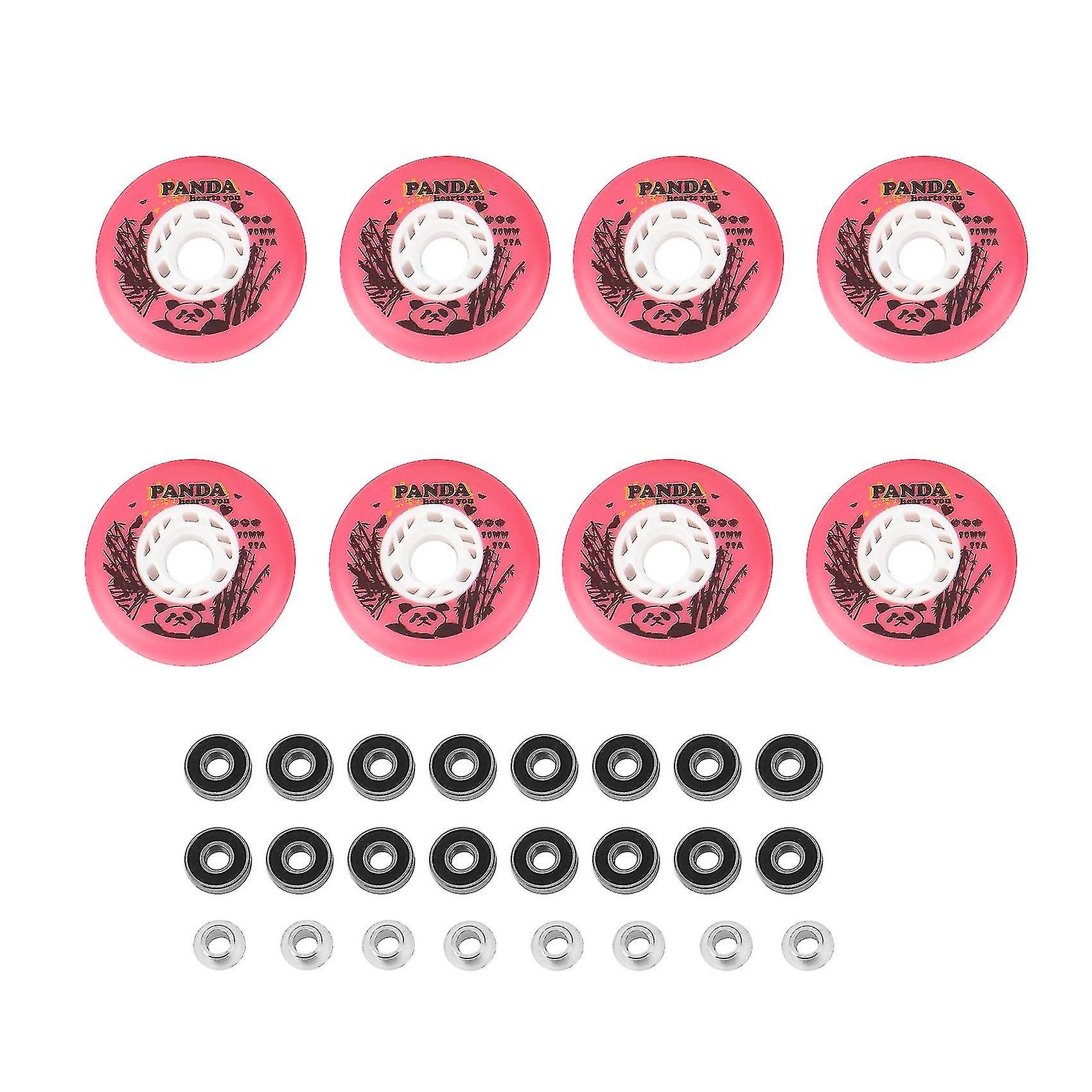 8er Pack 80mm Skate Rollen 88a Roda Inline Umlenkrolle