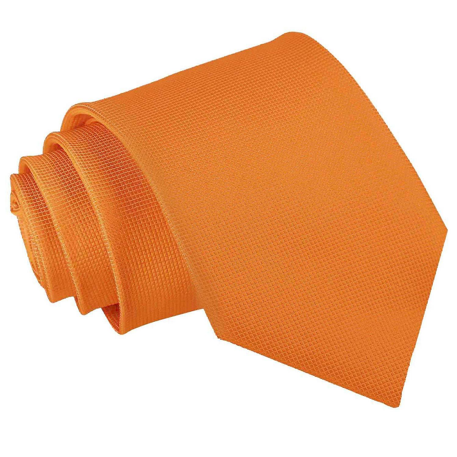 Celosia Orange Solid Check Tie