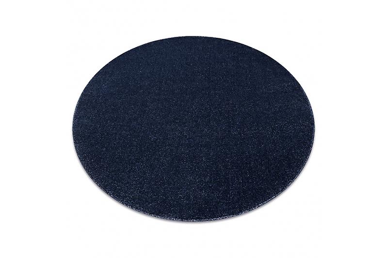Carpet SOFTY circle plain, one colour dark blue