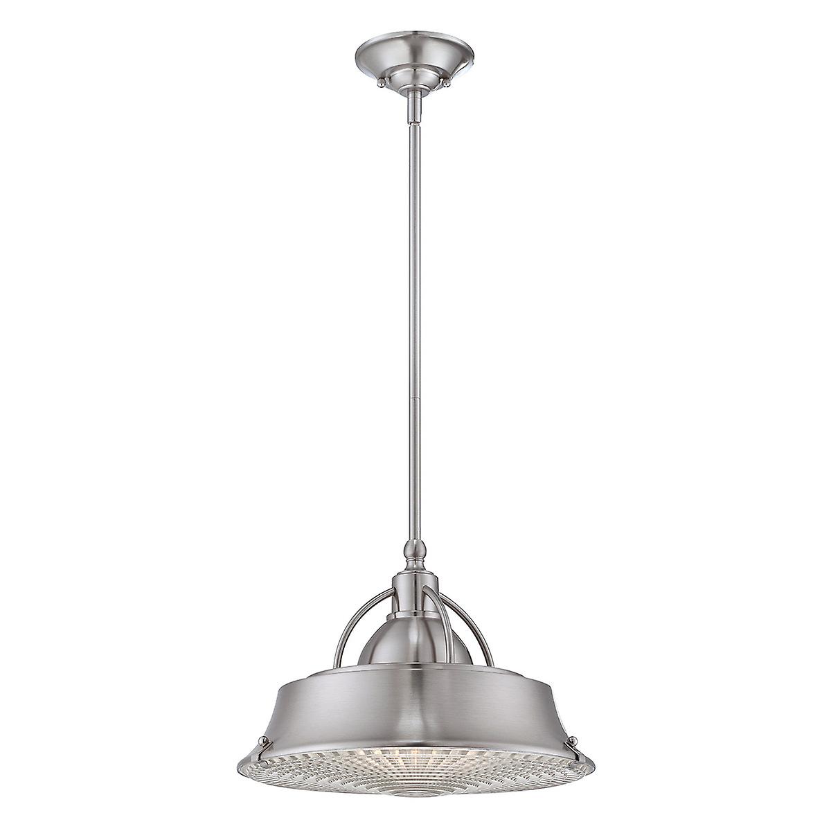Cody 2 Light Dome Ceiling Pendant Brushed Nickel, E27