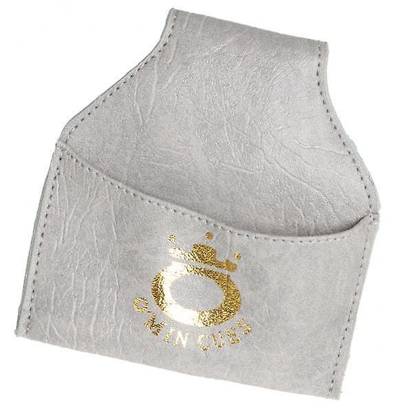 15x Billard Snooker Pool Queue Queue PU Leder Kreide Halter Tasche Clip Grau