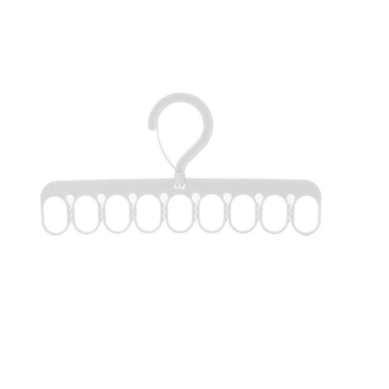 10Pcs 9 Hole Clothes Hanger Organizer Space Saving Multi Function Drying Racks Scarf Storage Artifact Clothes Hangers
