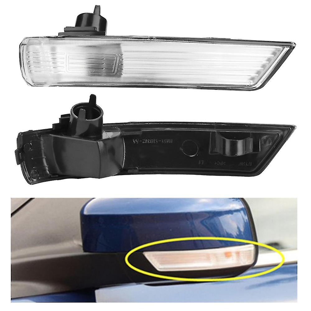 Pair Of Wing Mirror Indicator Turn Signal Light Lens Cover For Ford Focus 2008 -2018