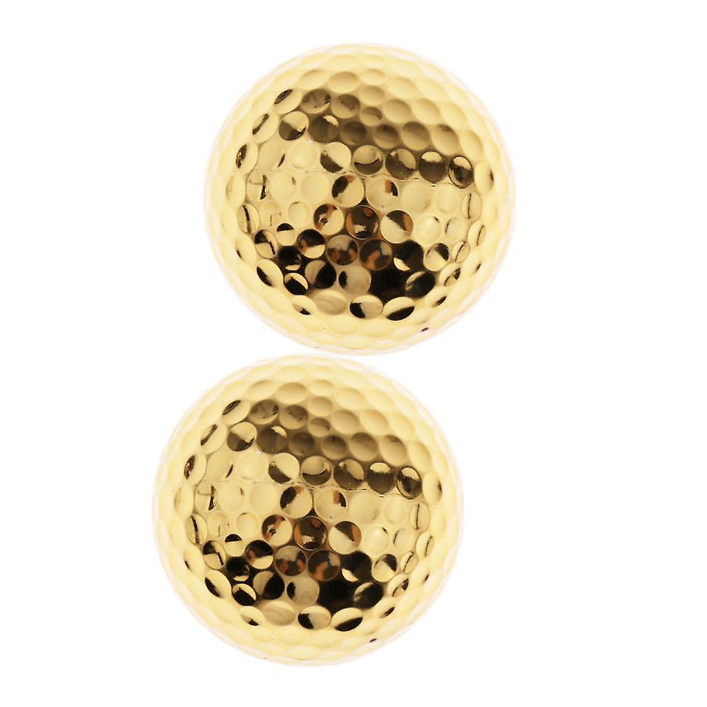 2 Pack Rubber Dual-Layer Golf Ball for Match Practice Play Golfer Gift