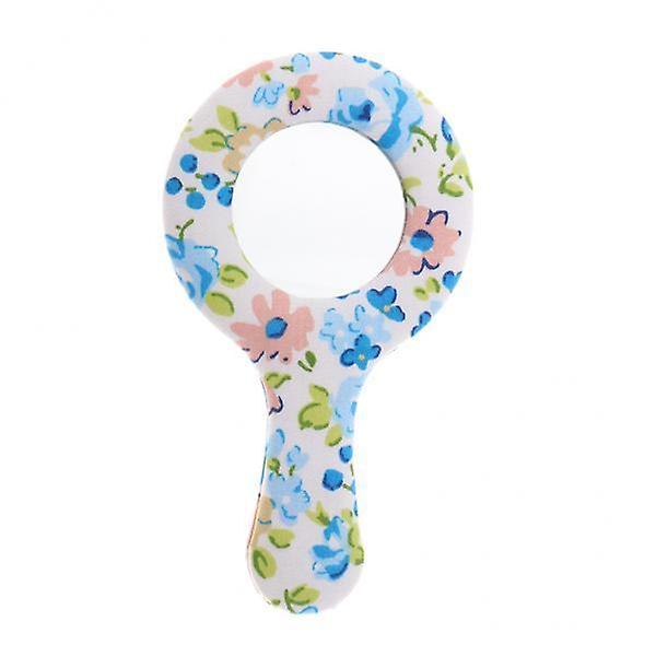 6xVintage Style Round Handheld Travel Makeup Mirror Compact Vanity Mirror Pattern 4