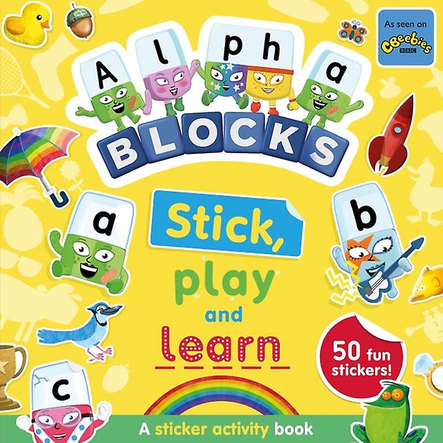 Alphablocks Stick Play And Learn A Sticker Activity Book by Sweet Cherry Publishing Paperback