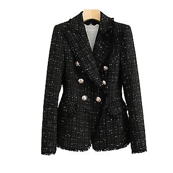 Damen Freizeitjacke fürs Büro, Reverskragen, Langarm, Doppelknopf, Arbeitsjacken fürs Büro, Damenjacken, Outfits, Anzüge für die Arbeit