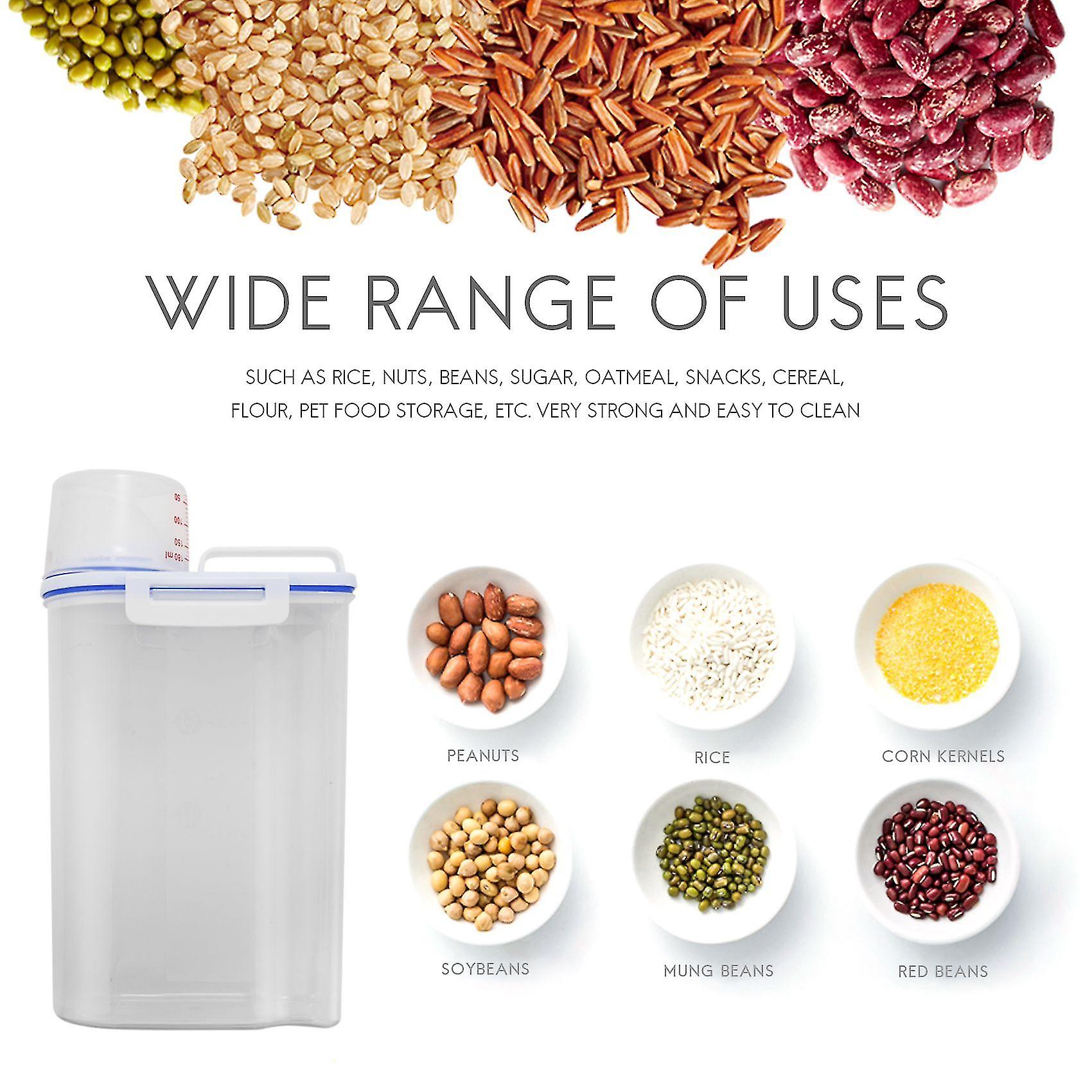 Récipient à Riz En Bois MAGICLULU - 5kg Capacité - Avec Couvercle - Stockage Céréales Cuisine