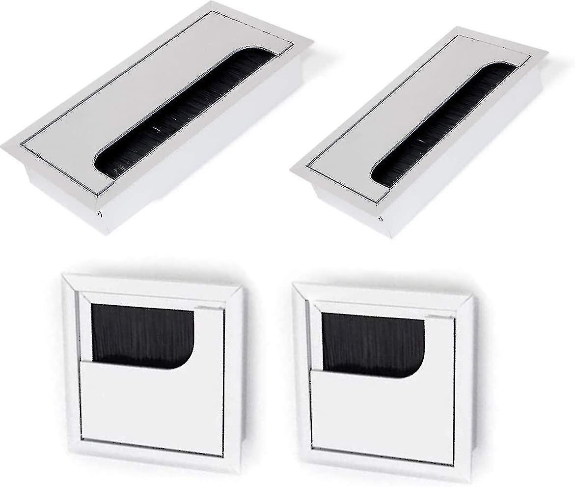 Square Desk Grommet,4 Pcs Lmell Desk Cable Grommet Hole Computer Desk Grommet Square Gift