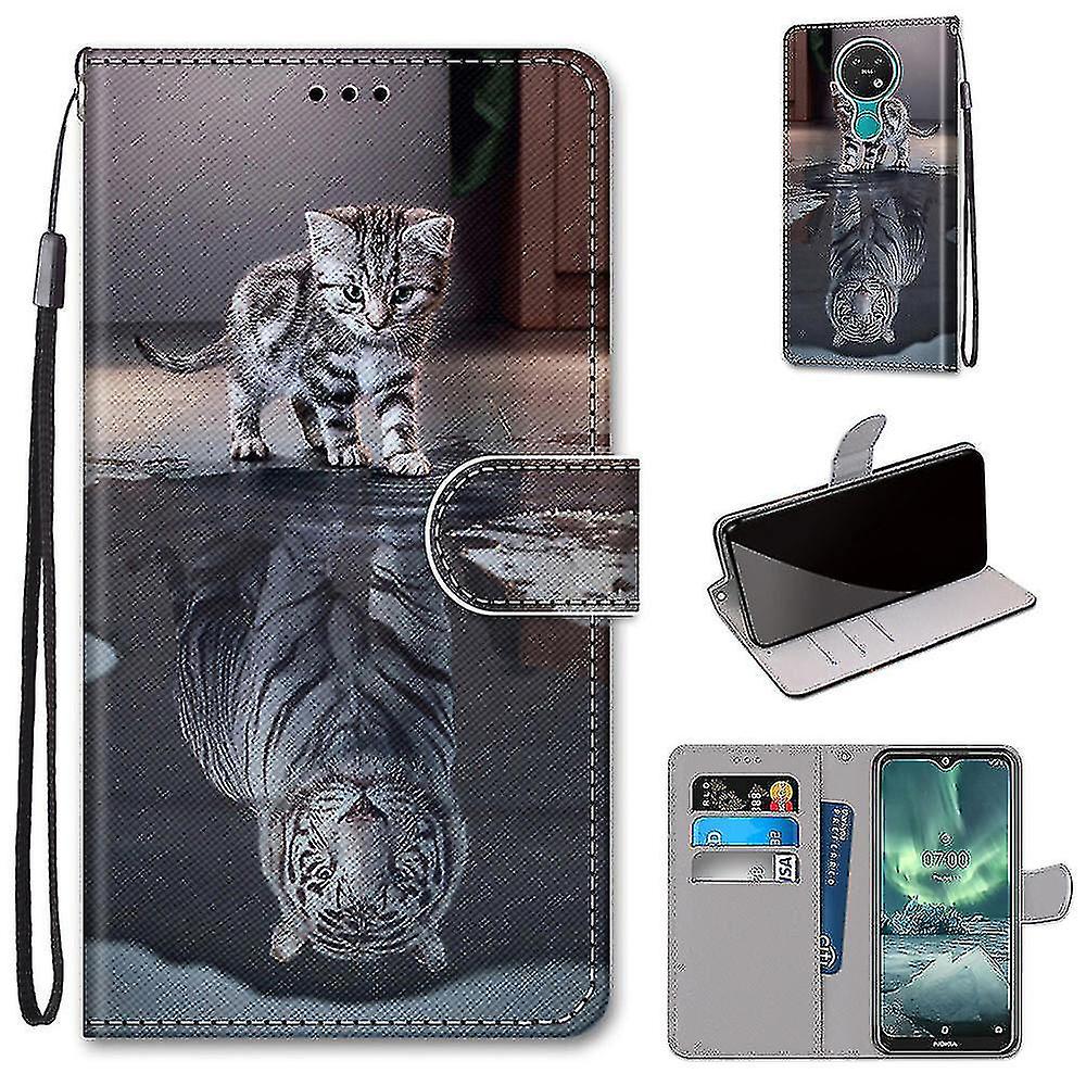 Compatible With Nokia 7.2 Cat Becomes Tiger Mobile Case