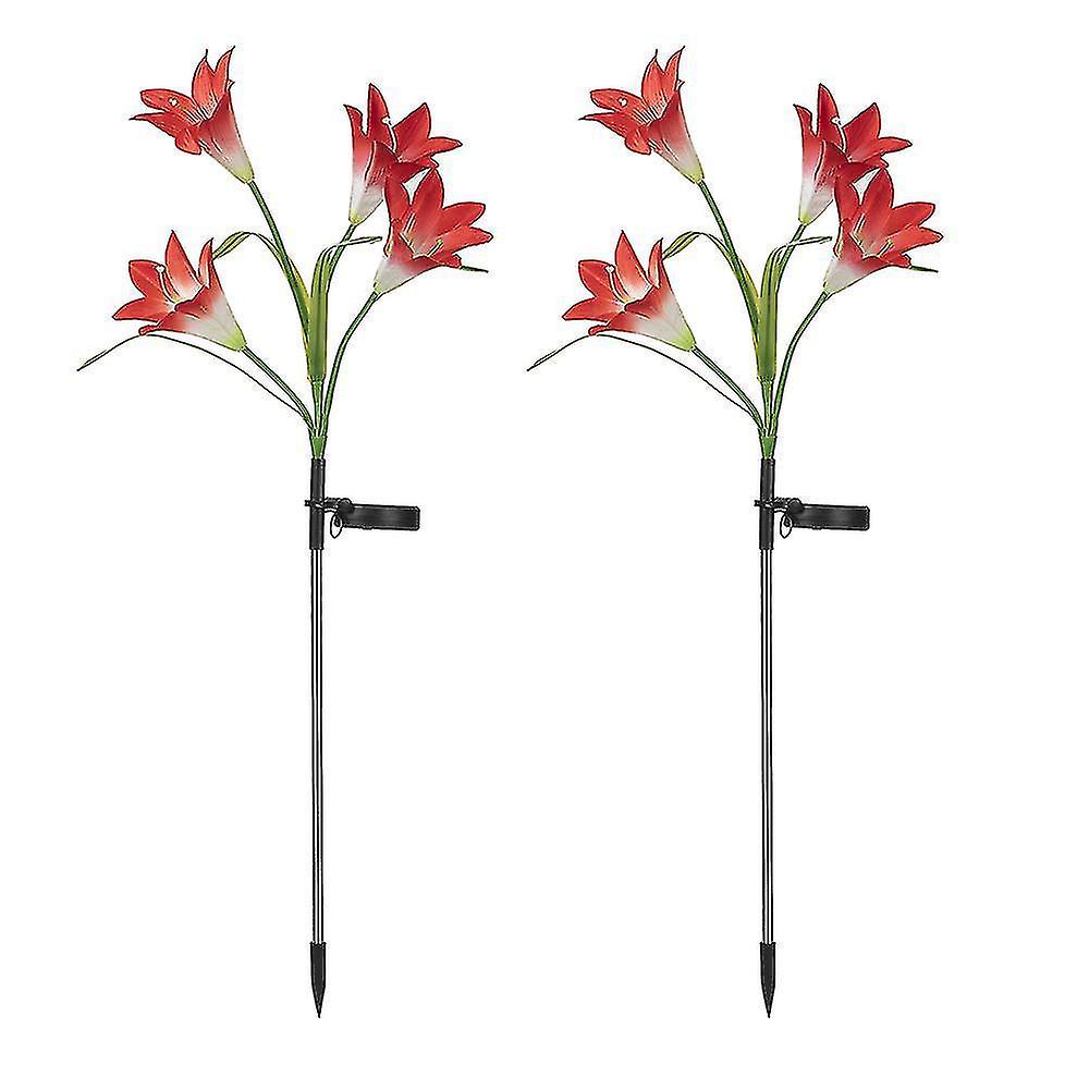 حزمة في الهواء الطلق فانوس الطاقة الشمسية زنبق بقيادة حديقة ضوء الطاقة الشمسية لحديقة الديكور الحديقة-