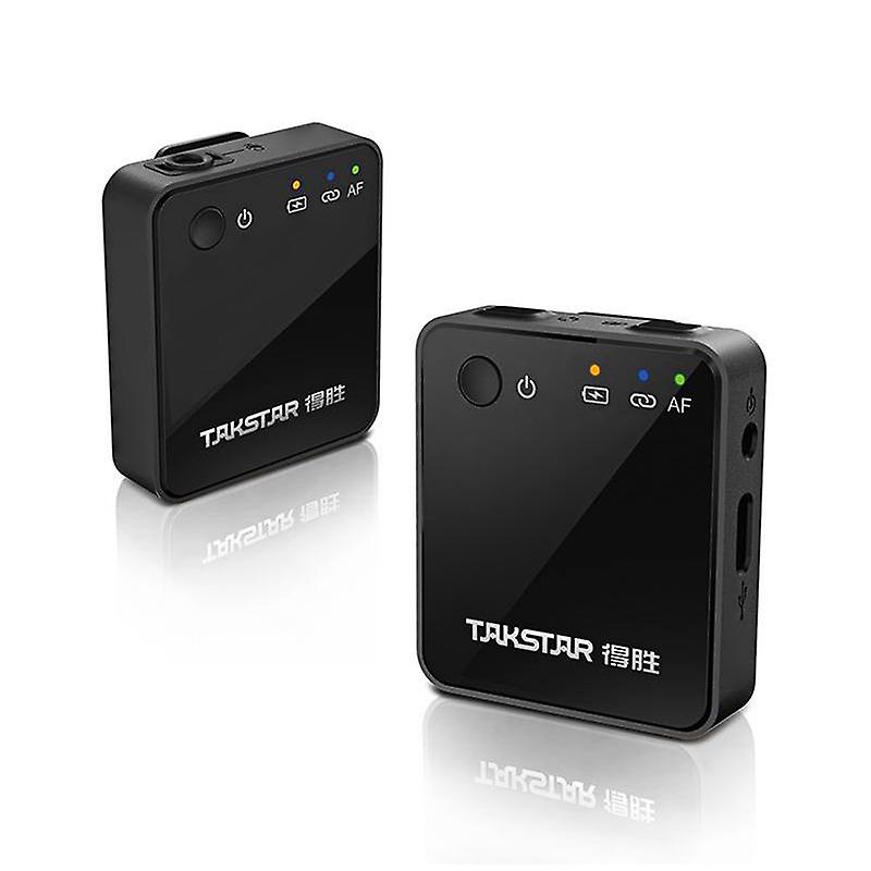2.4g Wireless Microphone System Lavalier Video Mic Built-in Battery