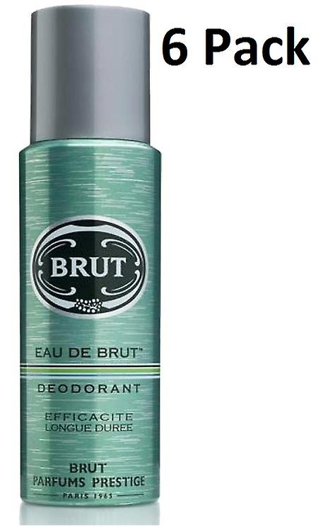 6 x Brut Deodorant Body Spray 200 ml - Eau De Brut