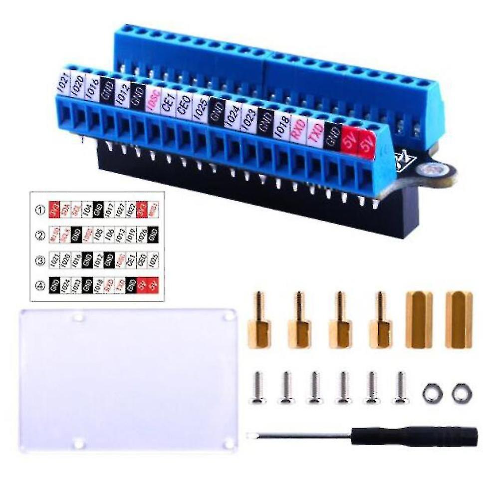 Mini Terminal Breakout Board Gpio Expansion Board Terminal Breakout Board For 4b/3b+/3b/2b/1b+/zero