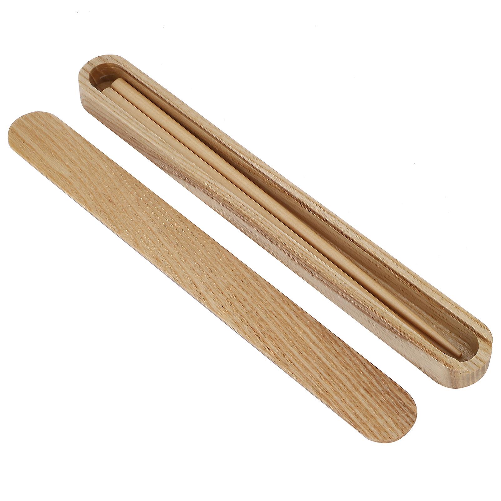 Reusable Wooden Chopsticks Portable Tableware Gift Set Kitchen Utensils for Eating with Box(White Wax Chopstick Box Chopsticks )