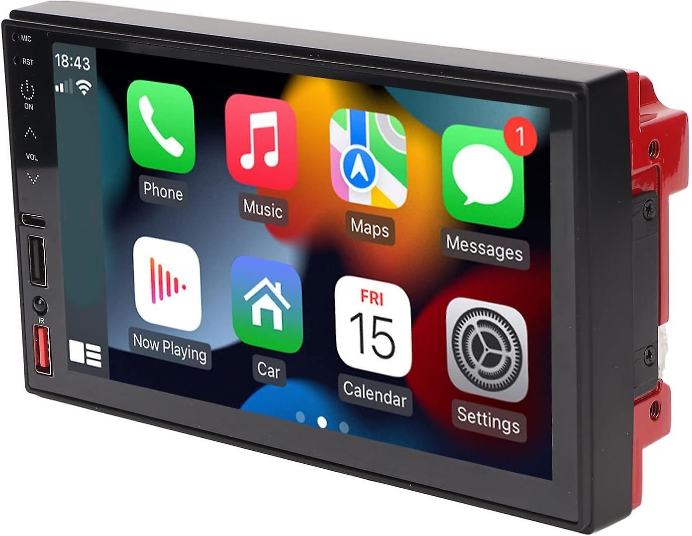 7in Car Multimedia Player with Backup Camera Double Din HD Support Carplay Mirror Link Aux for Auto 
