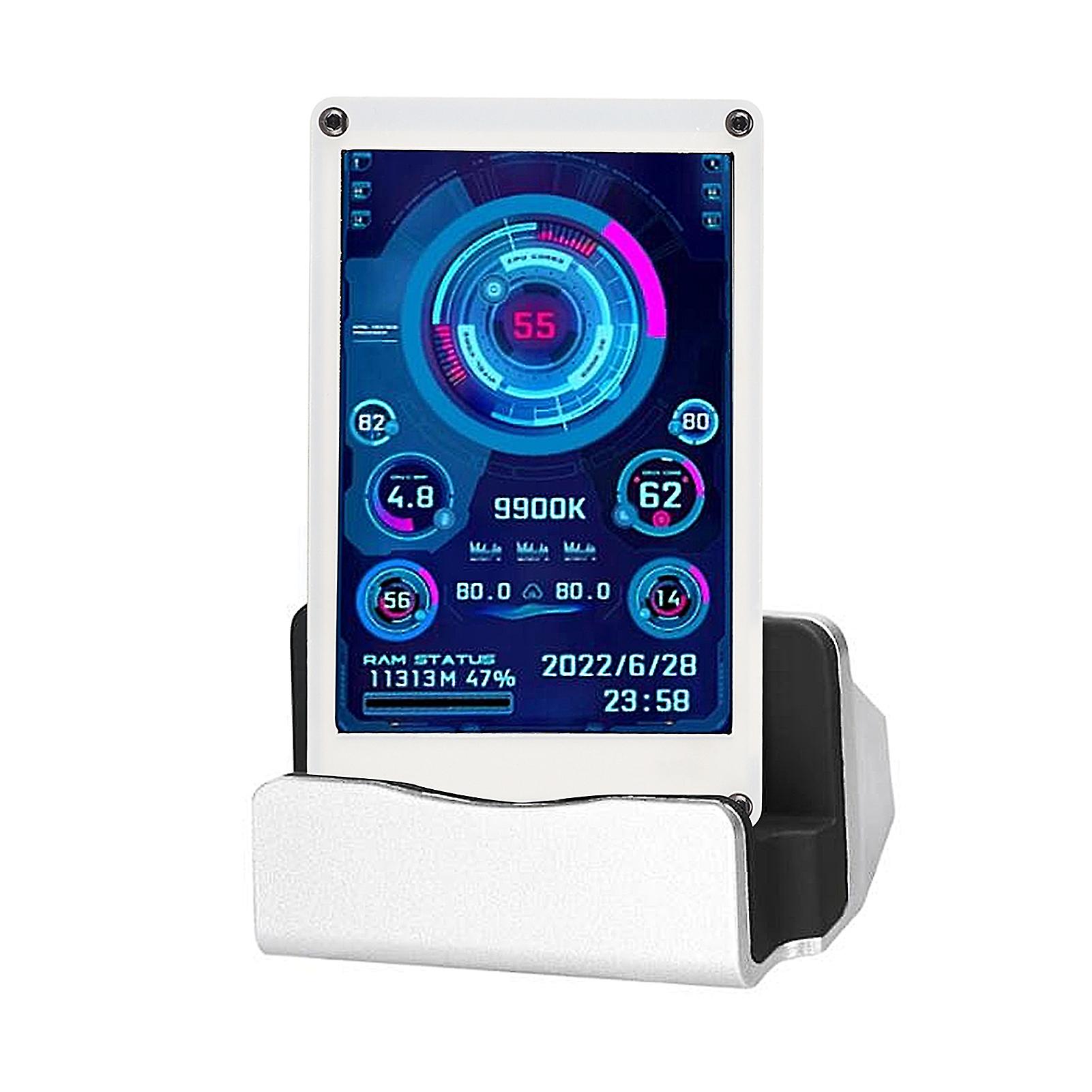 3.5 inch PC Temperature Monitor with Dual USB Interface, IPS USB Mini Screen, CPU GPU RAM HDD Data Monitor for AIDA64 for Windows for Linux