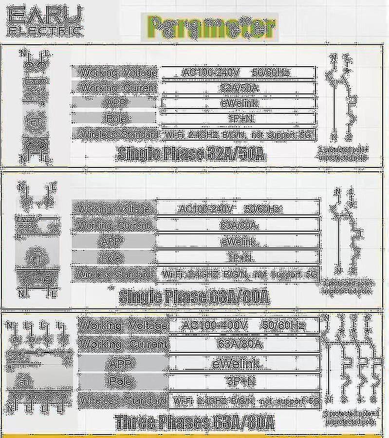 3 Phase 80a Din Rail Wifi Circuit Breaker Smart Switch Remote Control By Ewelink App For Mcb Timer