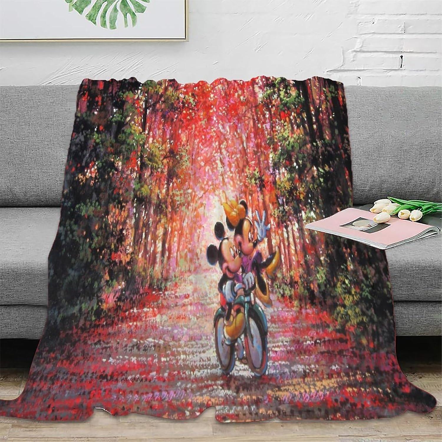3D Mickey Mouse Blanket Super Ultra Soft Flannel Fleece Blanket Throw Fluffy Warm Cozy Flannel Microfiber Blanket for Bed And Sofa Throw Fit All Seaso