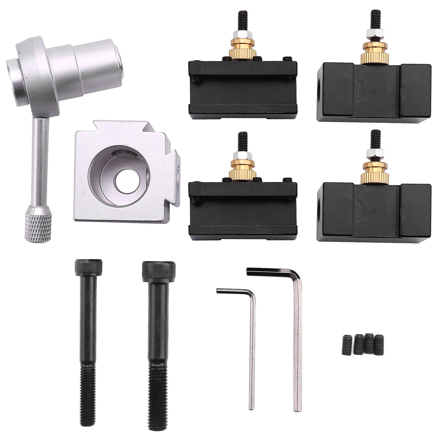 Mini Cnc Lathe Quick Change Tool Post Cutter Screw Kit Set Boring Bar Turning Facing Holder Wrench