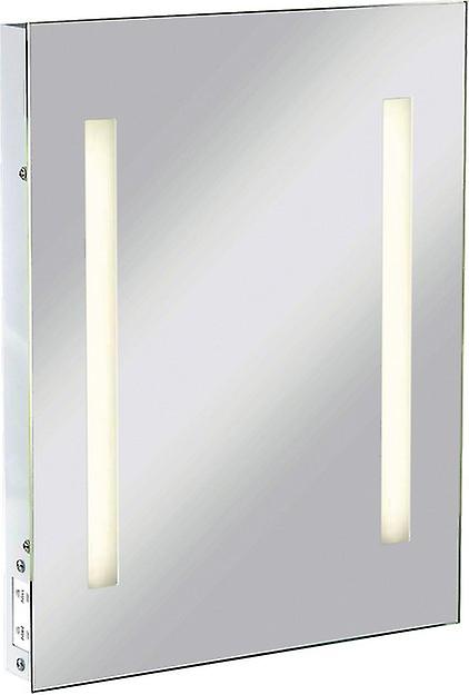 Rectangular Bathroom Illuminated Mirror with Dual Voltage Shaver Socket, IP44