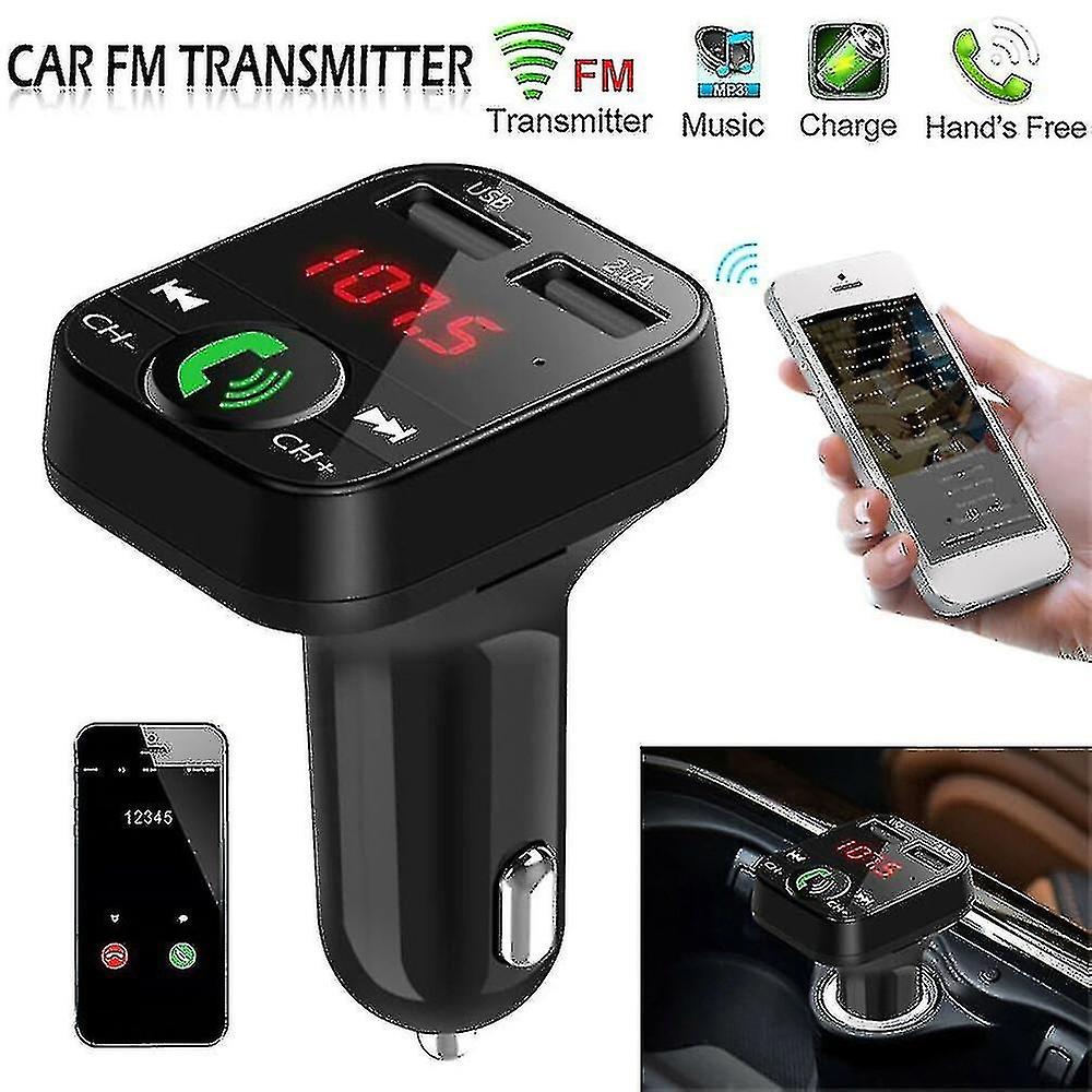 Wireless Bluetooth Car FM Transmitter Dual USB Charger Charging Auxiliary Adapter Hands Free