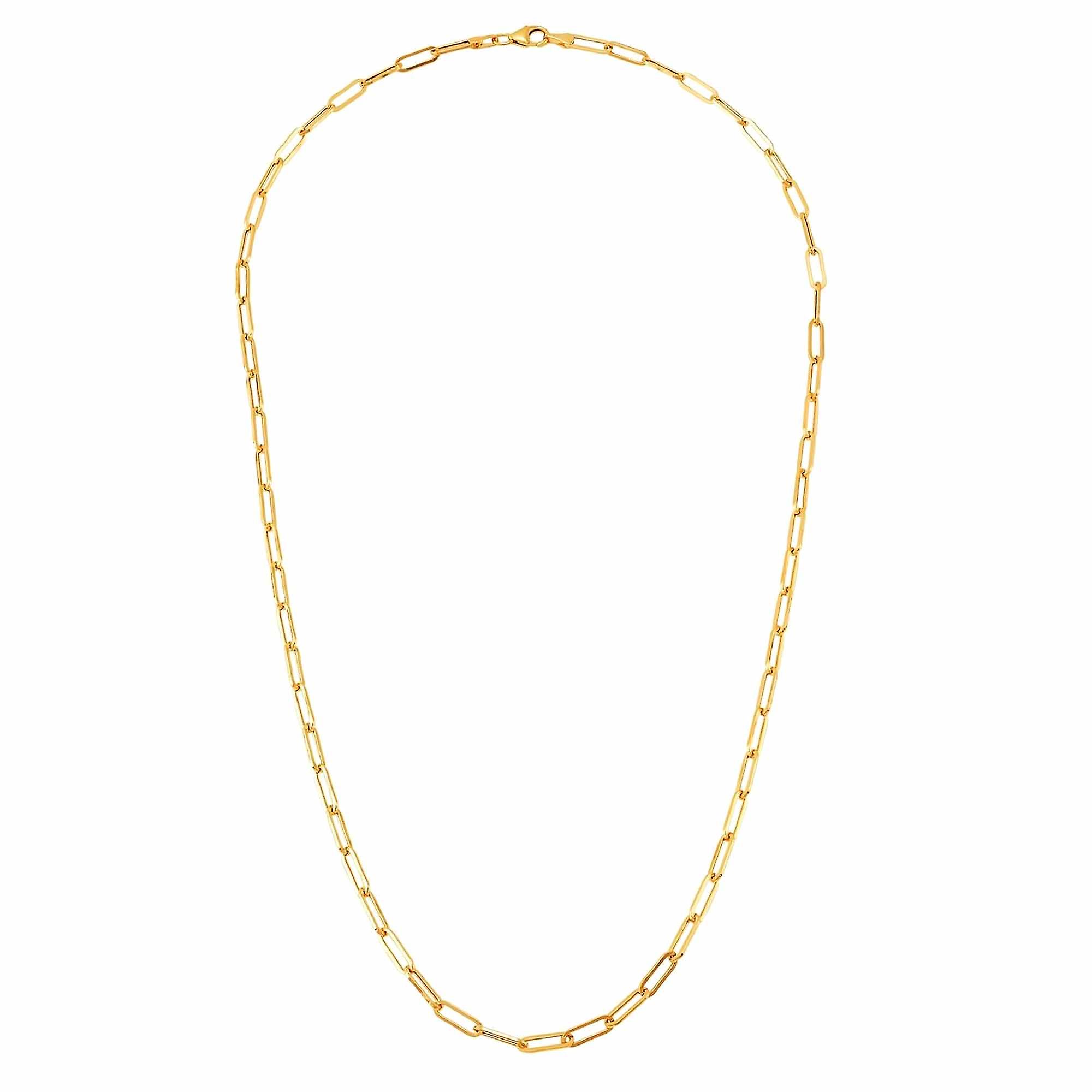 14k Yellow Gold Paperclip Chain 