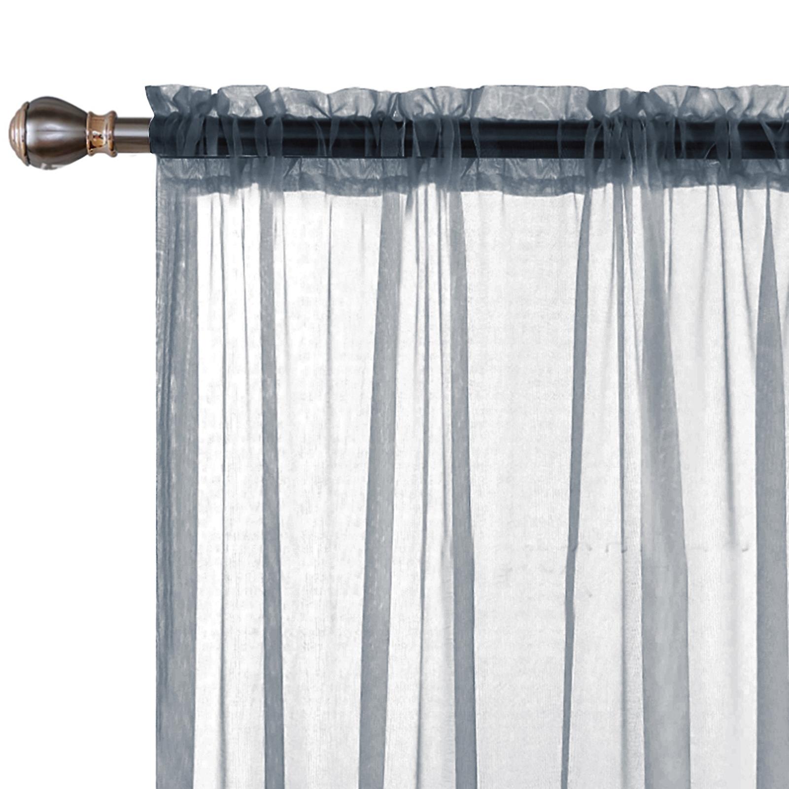 Tulles Curtains Divider Panel Semi-blackout Voiles Shear Fabric for Living Room