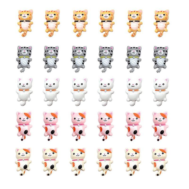 50pcs Resin Cat Charm