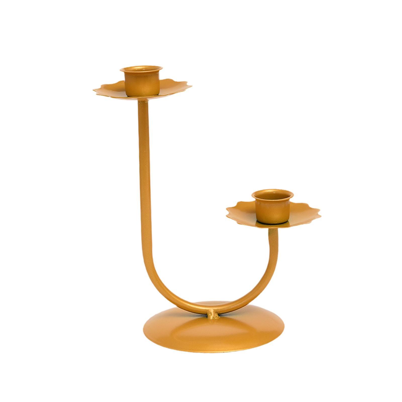 Candleholder Centerpiece Metal Candle Holder for Bar Dining Table Home Decor 15x18.2cm