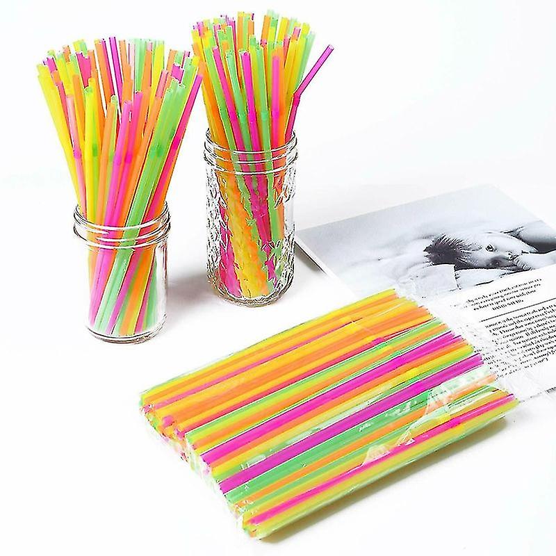100 Pcs Foldable Plastic Straws Bubble Tea Straw Disposable Straws Portable Plastic Straws Plastic M