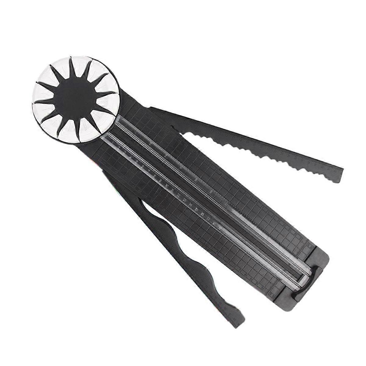 12-In-1 Rotary Paper Trimmer Cutting Tool with 12 360 Rotating Cutting Heads DIY Straight Line Hand Paper Cutter Tool