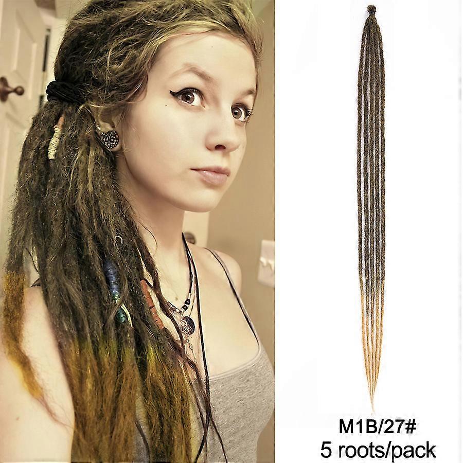 רגאיי Dreadlocks שיער קלוע סינטטי רך לעור שיער סרוג ללא קשר קלוע הארכת שיער אקזוטיקה Nu Locs