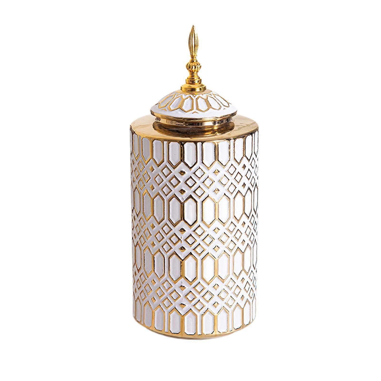 Ceramic Vase Storage Jar Modern Decor Multipurpose for Entryway Tables Decor 8.5x39.5cm