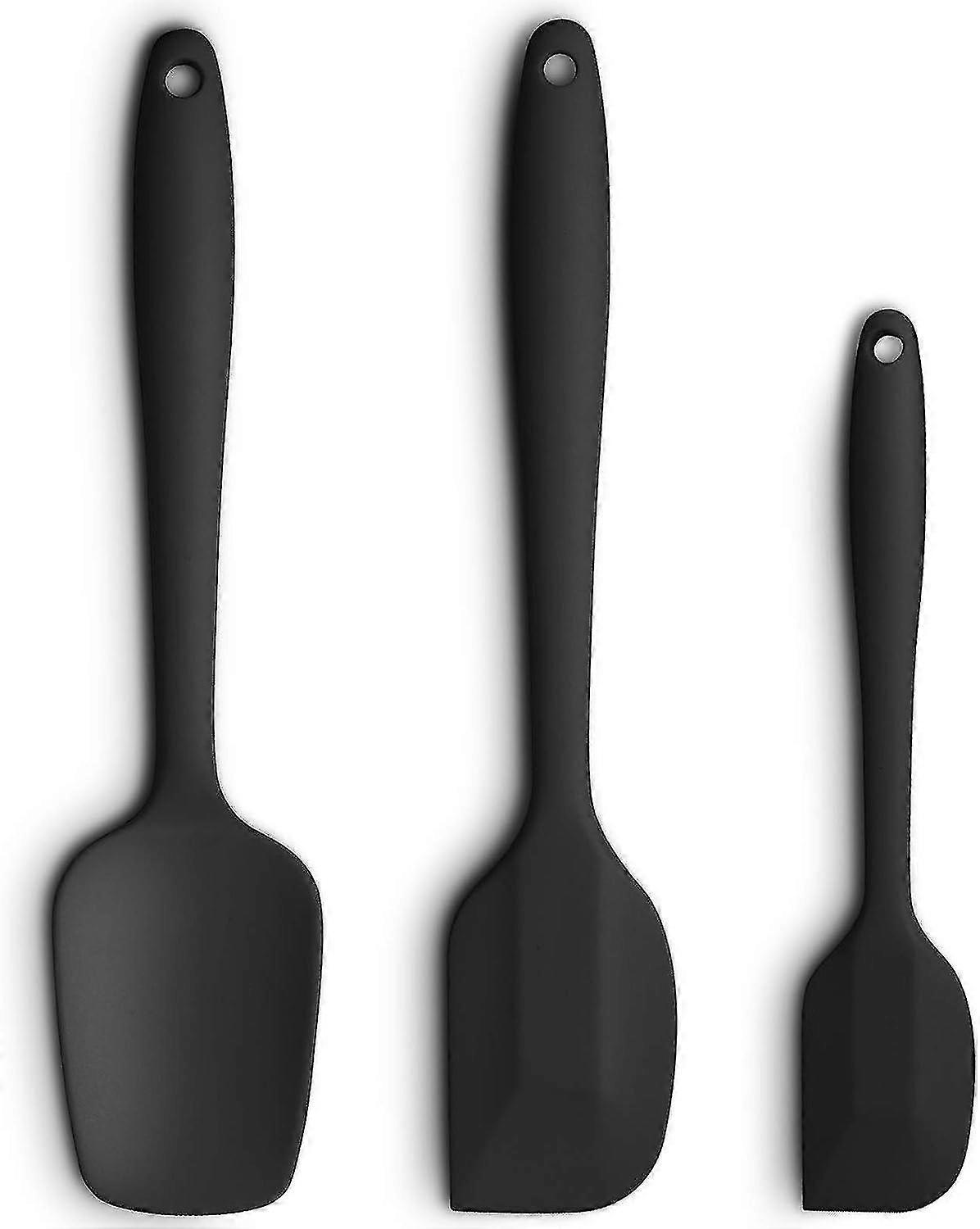 Silicone Spatula 3-piece Set, Ergonomic Handle High Heat-Resistant Spatulas, Non-stick Rubber Spatulas with St