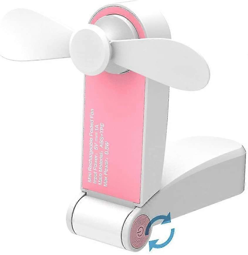 Per il 2024 Mini ventilatore portatile Ventilatore a mano - Piccolo ventilatore USB pieghevole tascabile Ventilatore tascabile personale ricaricabile USB da viaggio, ventilatore portatile