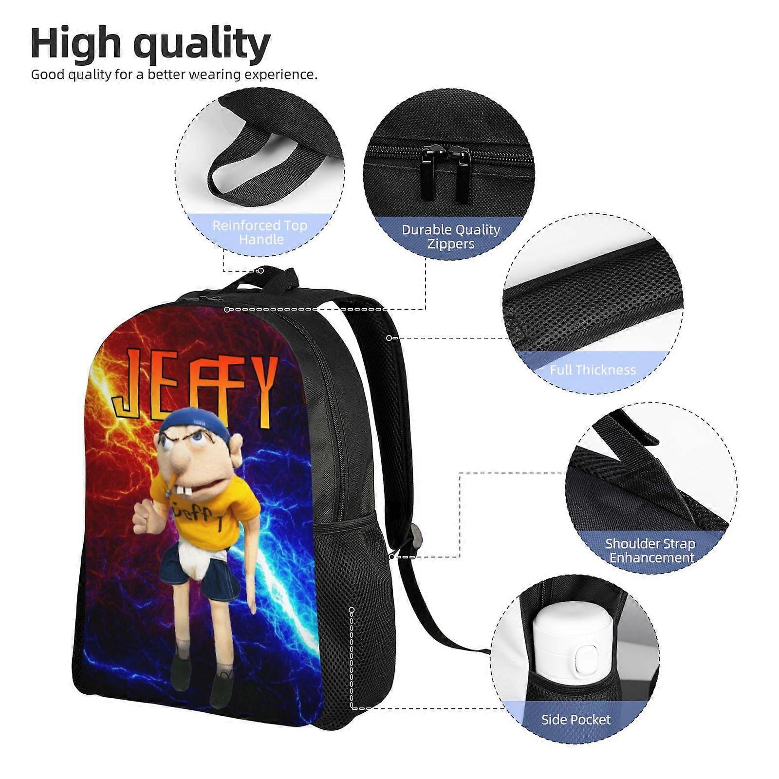 Ecodudo Kids Backpack Set - Lightweight School Bookbag With Lunch Bag & Pen Case, White Rocket Design, Medium Size - View #2