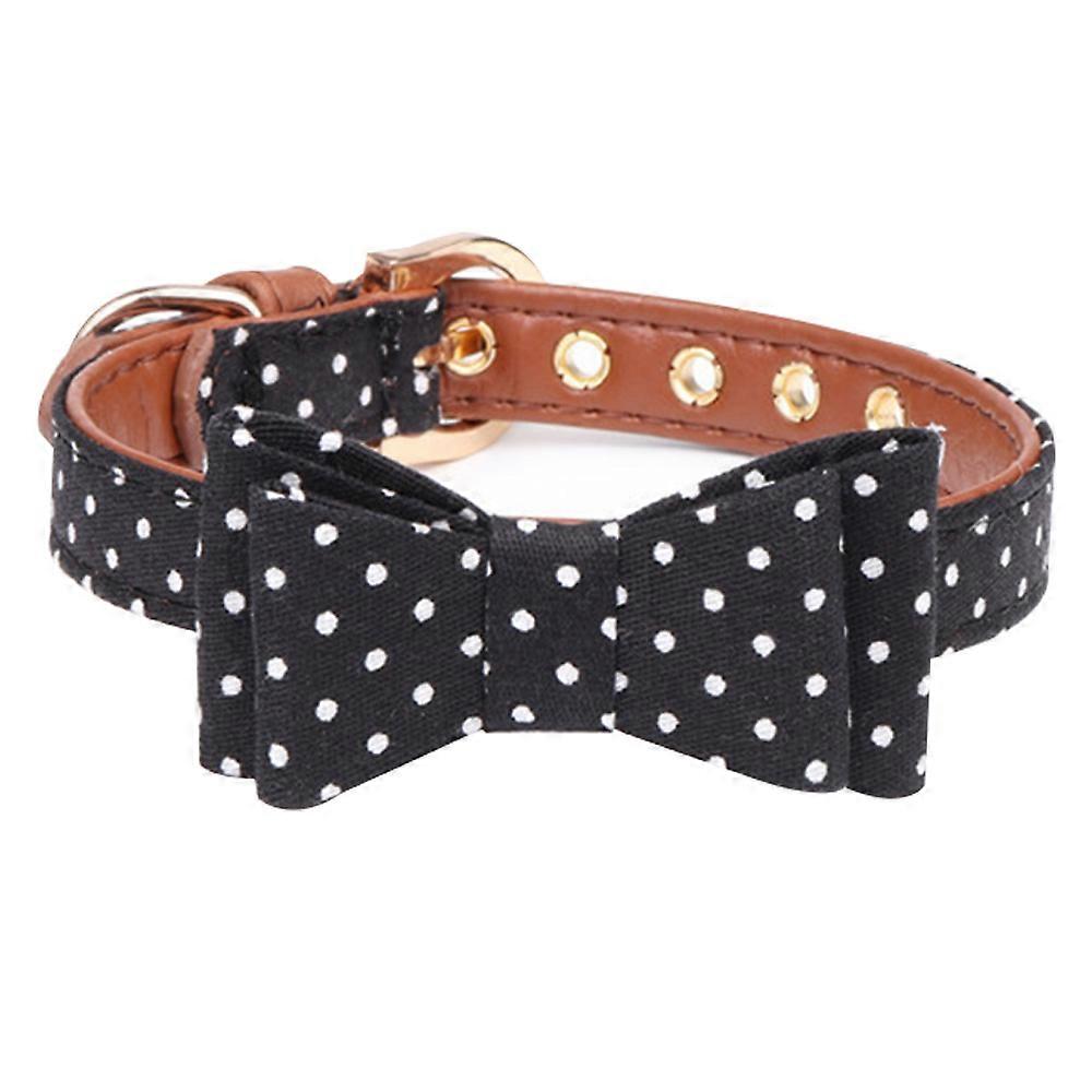 Polka-dot dog collar, adjustable cute fabric for small, medium and large dogs