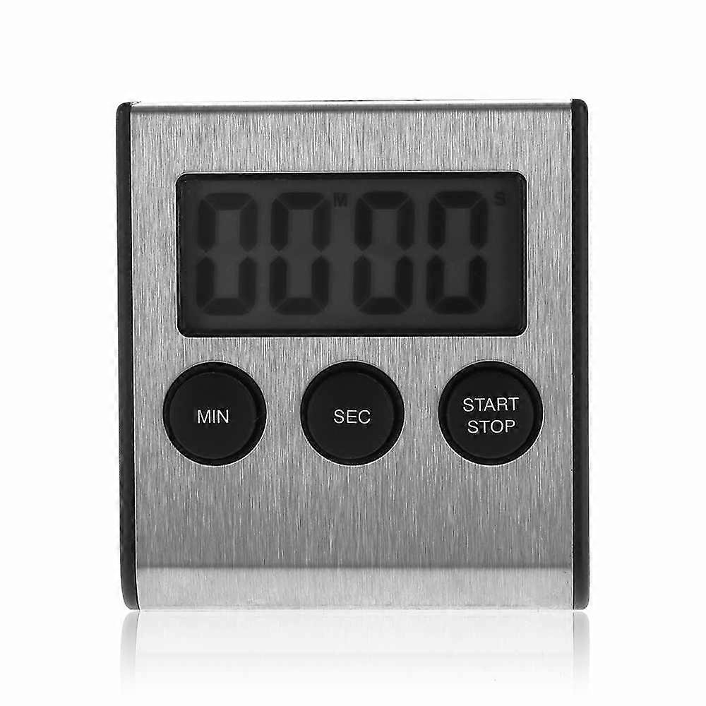 Tiwala Digital Kitchen Timer, Stainless Steel, Loud Alarm, Large Display