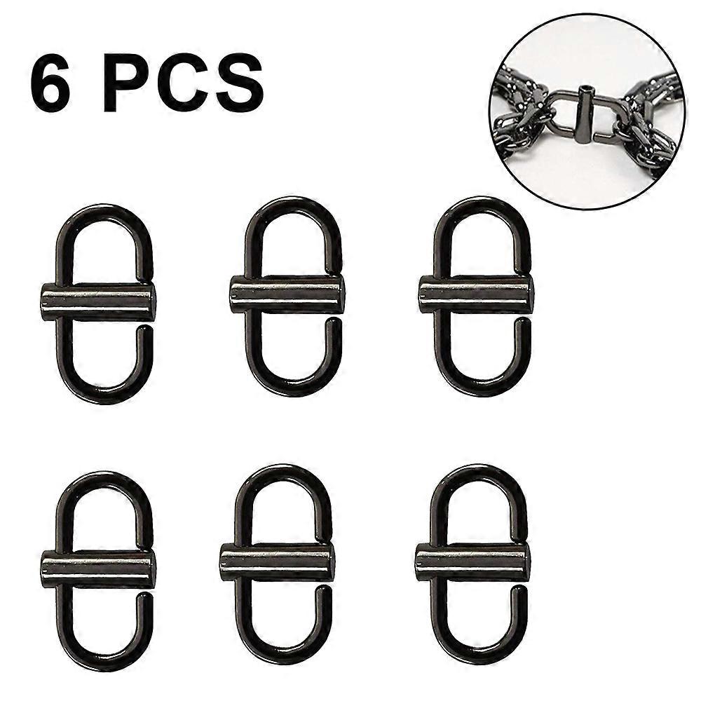 6 Pcs Adjustable Metal Buckles for Chain Strap Bag, Chain Links Tiny Clip to Shorten Length of Metal Chain