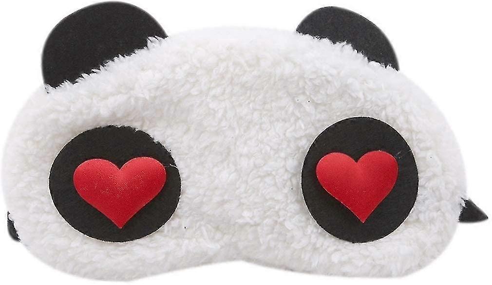 Masca de somn cu panda draguta, Plus, 19x12cm, Multicolor