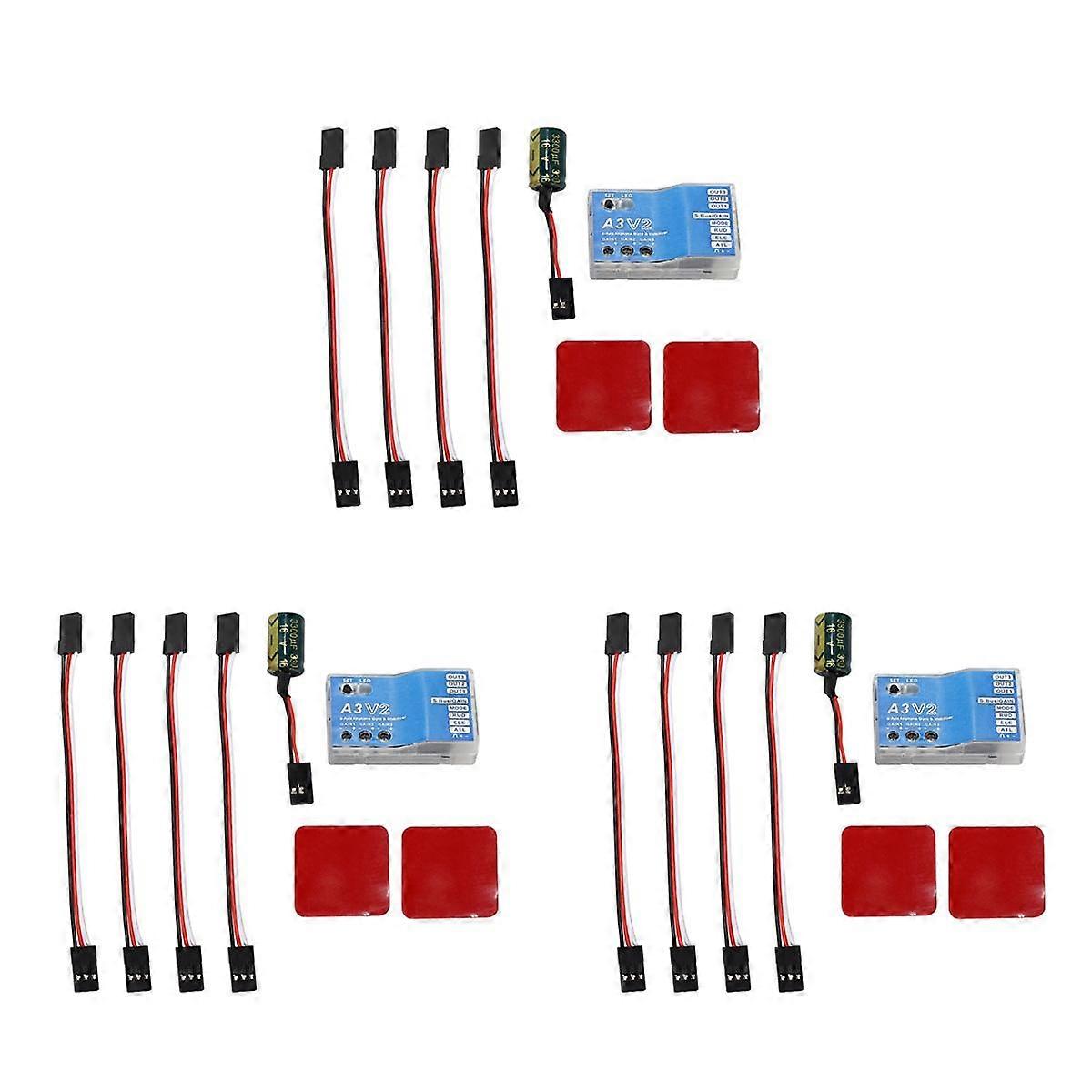 3X A3 V2 Flight Controller Stabilisator 4 Flugmodi für RC Flugzeug Flugzeug RC Metall Geschenk Accesso